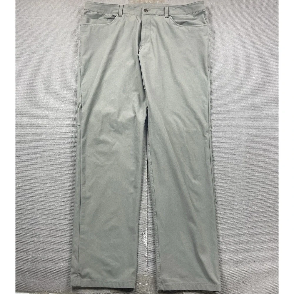 Lululemon ABC Pants Mens 38x33 Green Slim Fit Athletic Stretch Golf Chino Casual